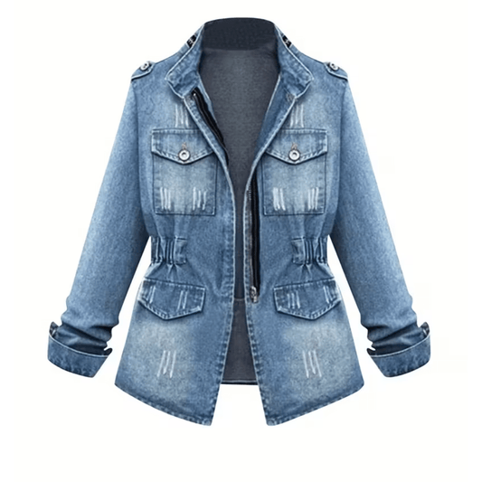 Structured Denim Jacket Cinched