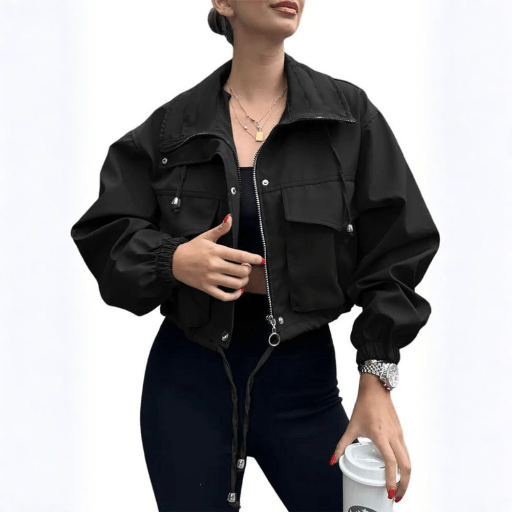 Sleek Cropped Trench Jacket