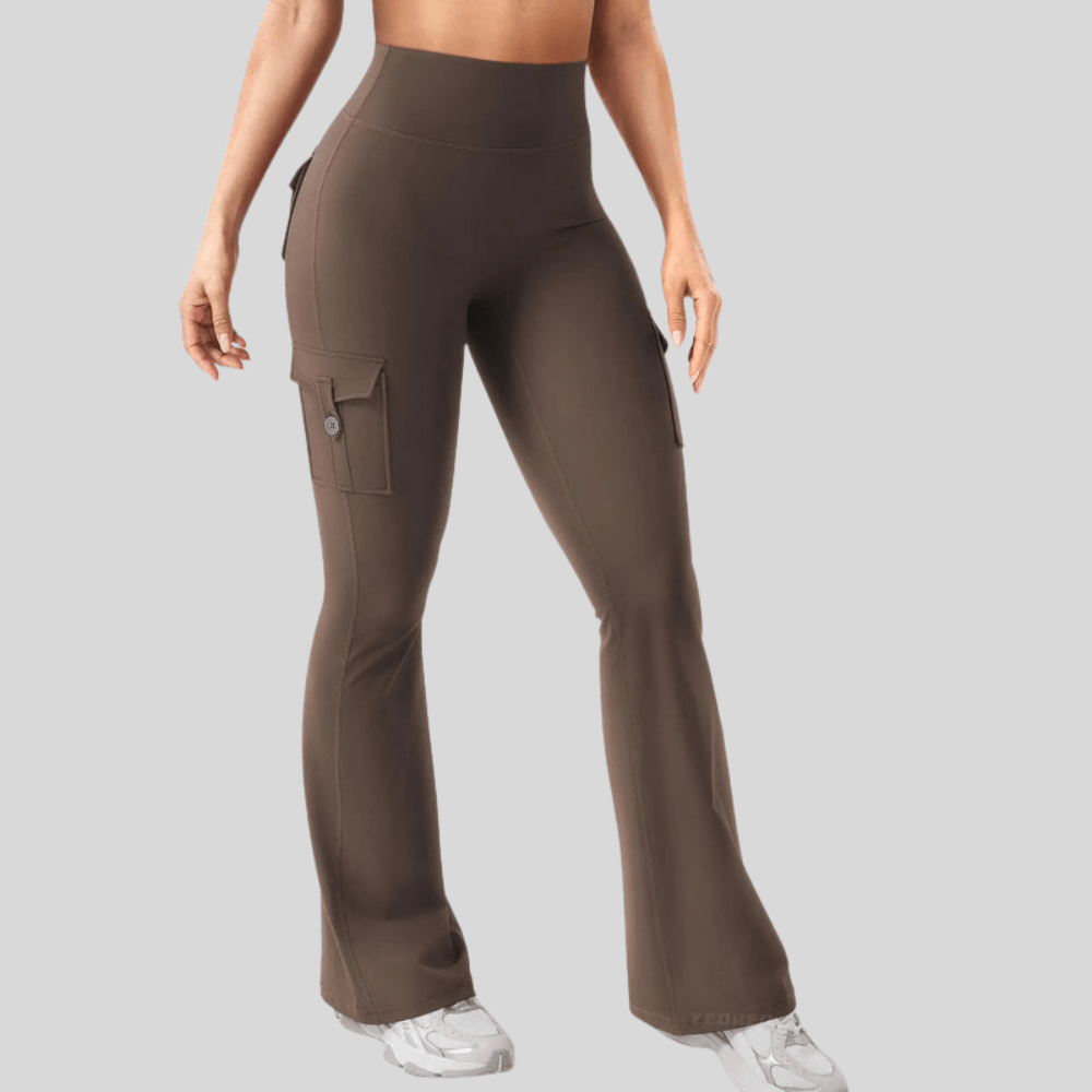 High Stretch Wide Leg Yoga Pants With Pockets