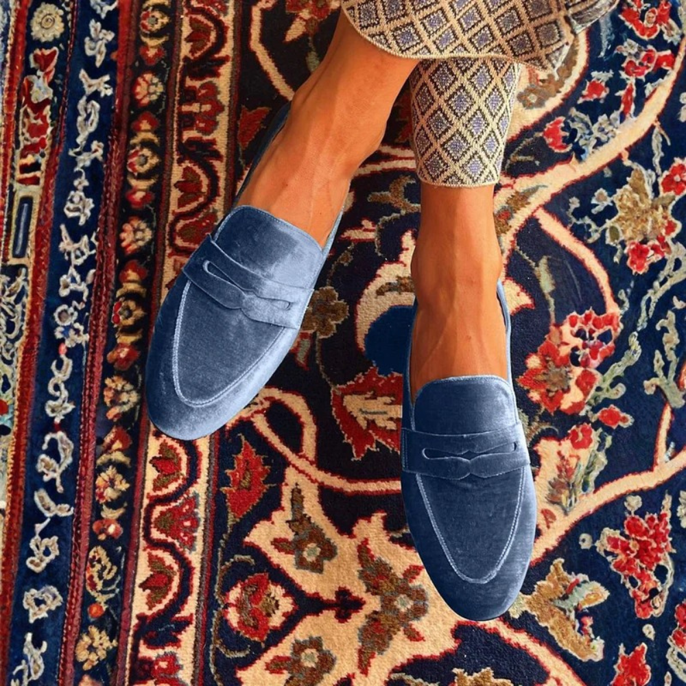 Elegant Velvet Finish Everyday Loafers