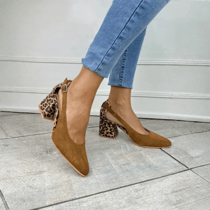 Bold Leopard Slingback Heels