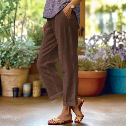 Lightweight Casual Trousers Flared