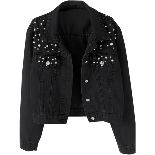 Luxe Denim Pearl Jacket
