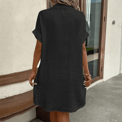 Breathable Linen Shirt Dress