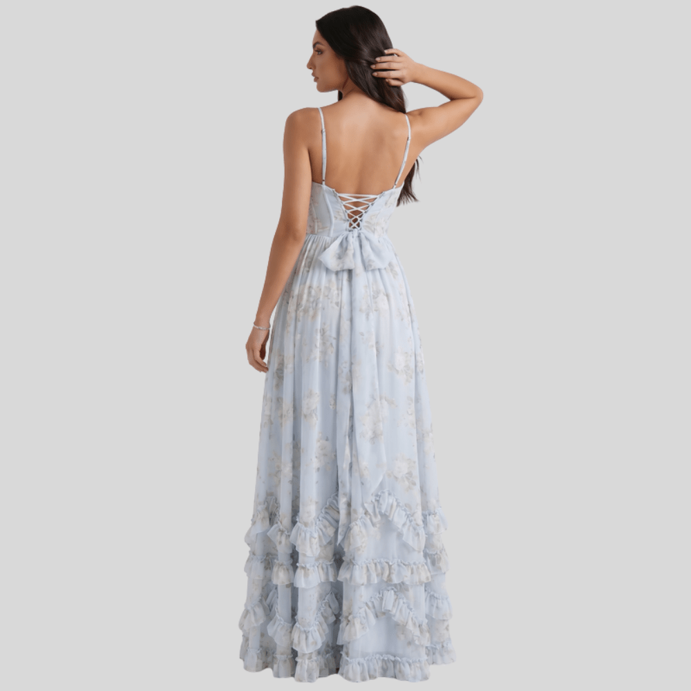 Elegant Flowing Maxi Occasion Dress