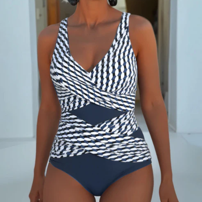 Geometric Cutout One-Piece Swimsuit
