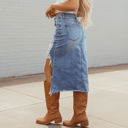 Relaxed Fit High-Waist Skirt