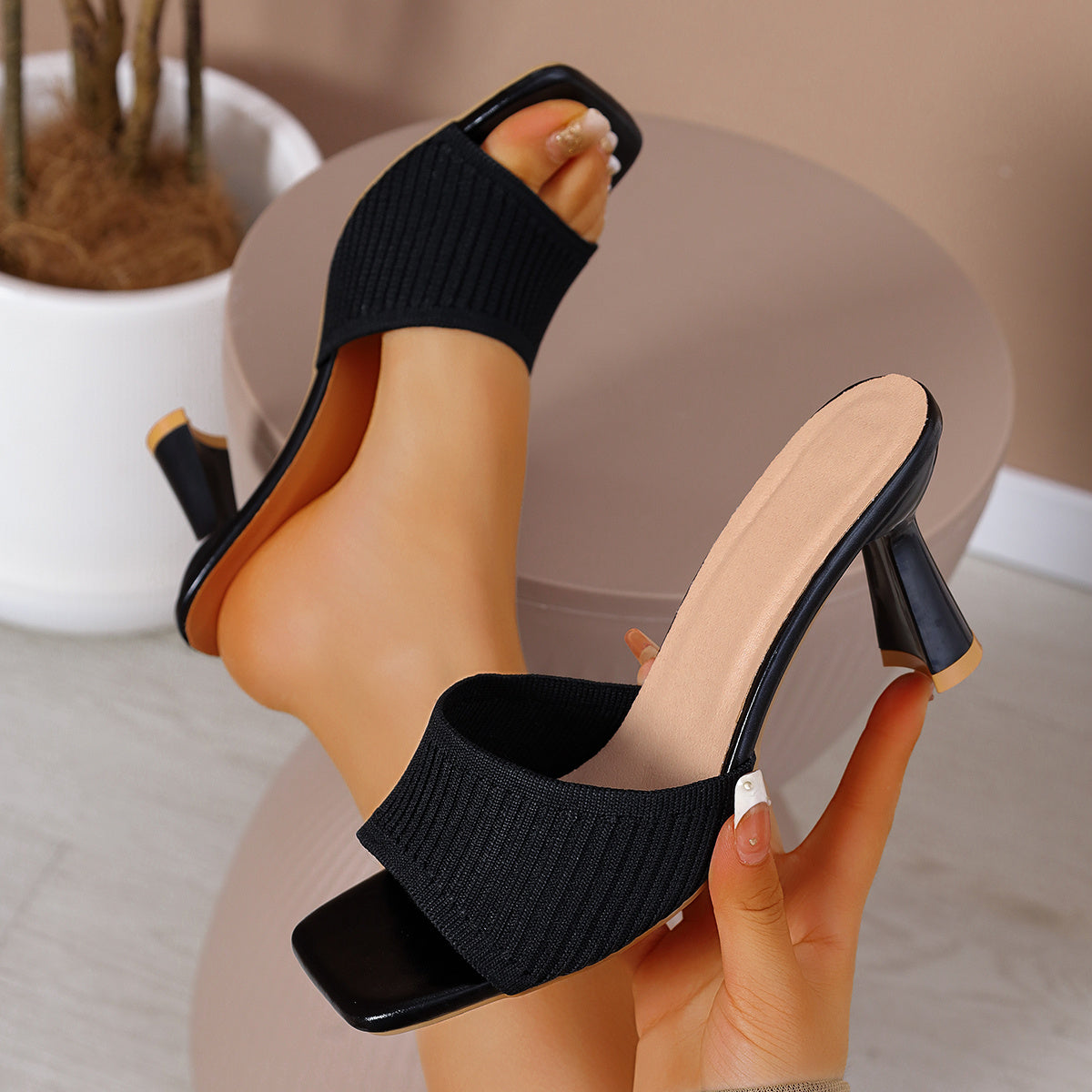 Open Toe Knitted Fashion Sandals