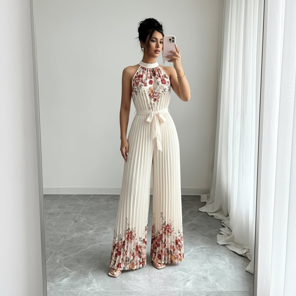 Beach Vacation Wide Leg Jumpsuits