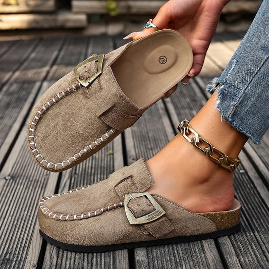 Retro Mules mit Schnalle