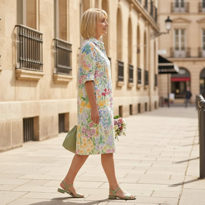 Collared Floral Day Dress