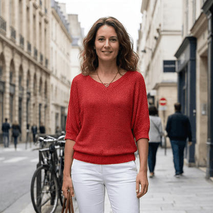 Versatile Half Sleeve Sweater for Everyday Elegance