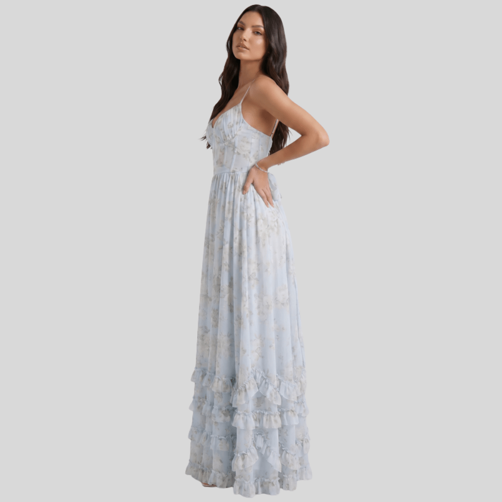 Elegant Flowing Maxi Occasion Dress
