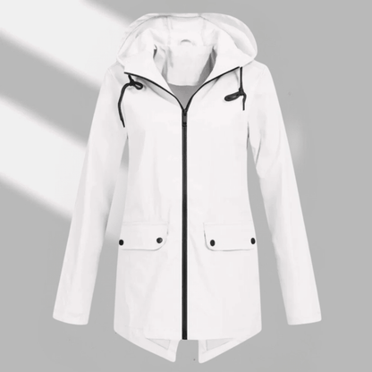 Hooded Longline Zip Utility Coat