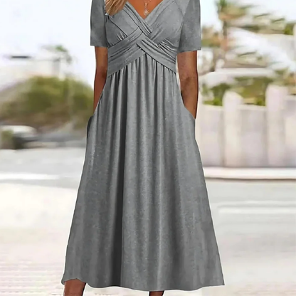 Flattering Midi Dress with Relaxed Silhouette