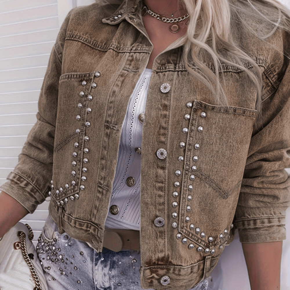 Vintage Denim Jacket Studded