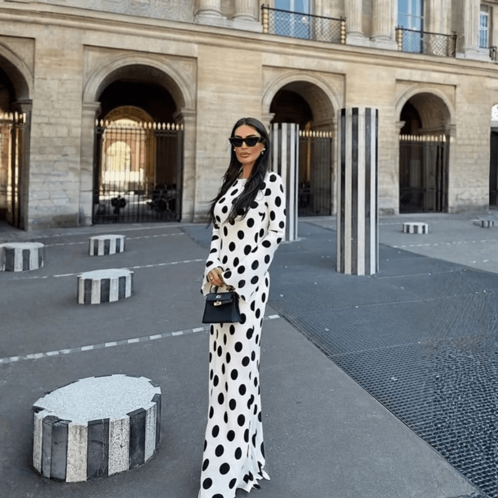 Playful Polka Dot Maxi Dress