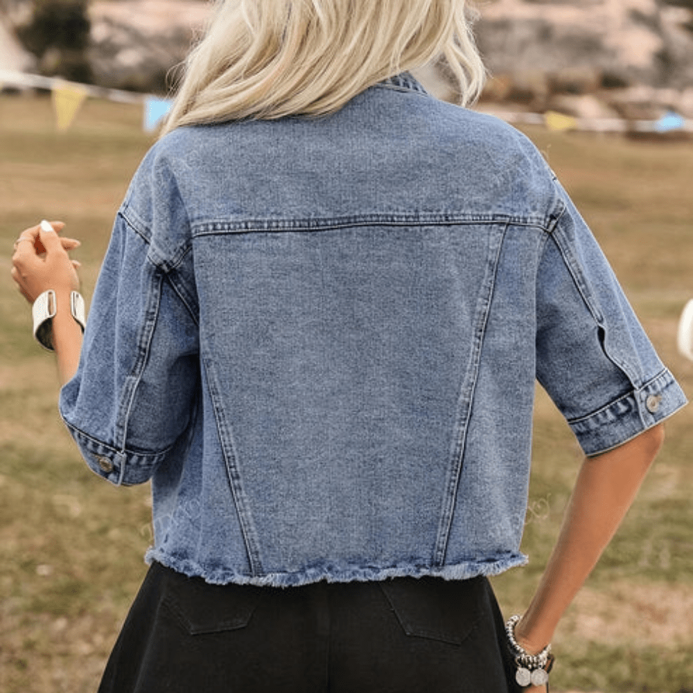 Studded Denim Jacket Cropped