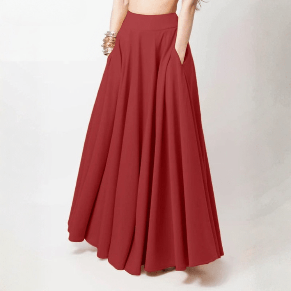 Flowing Maxi Skirt High Waist