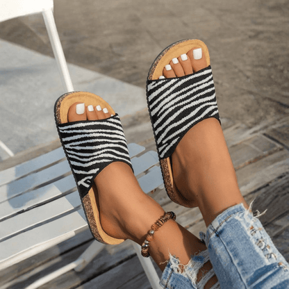 Animal Print Cork Sandals