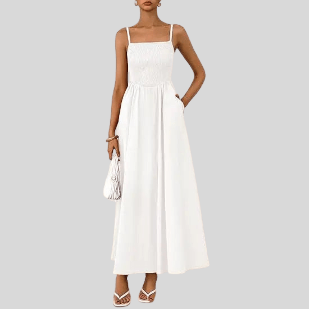 Sunny Pleated Midi Dress Pocket