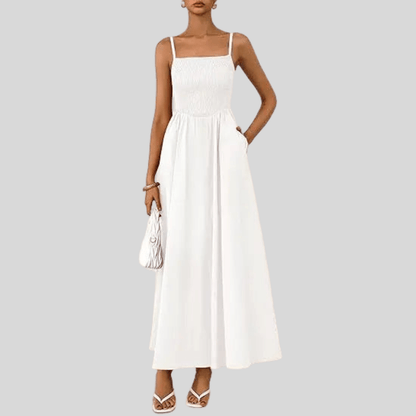 Sunny Pleated Midi Dress Pocket