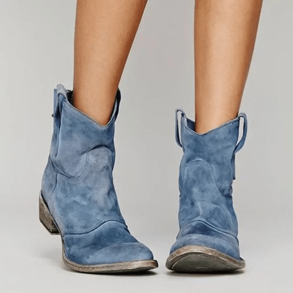 Western Leather Ankle Boots