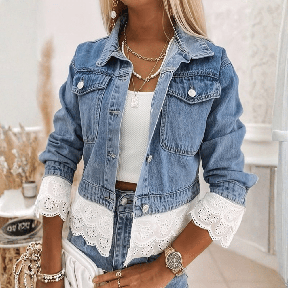 Romantic Lace Denim Jacket