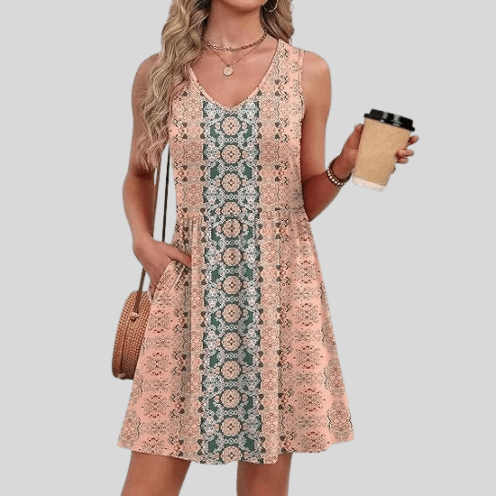 Floral Midi Dress Strapless