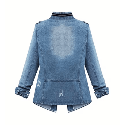Structured Denim Jacket Cinched