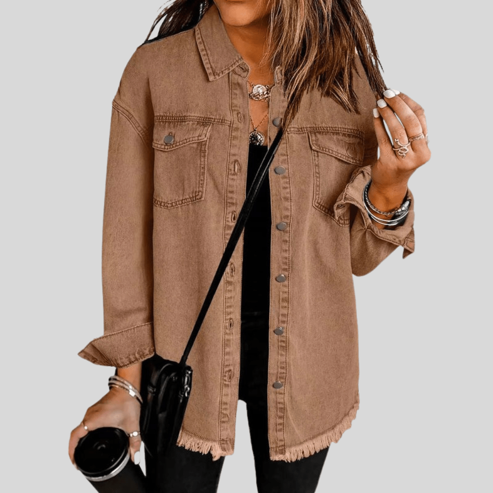 Washed Denim Shirt Jacket
