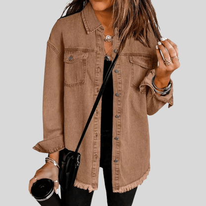 Washed Denim Shirt Jacket