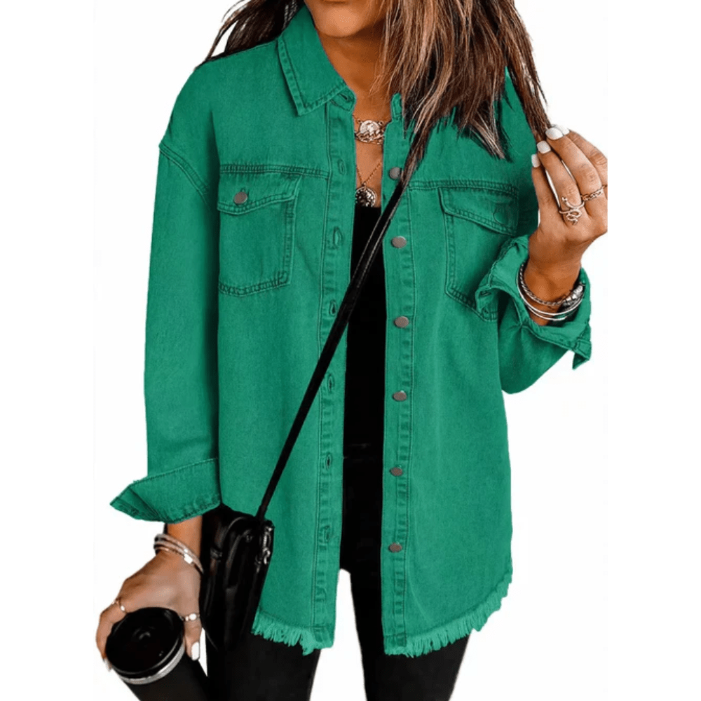 Relaxed Denim Button Down Shirt