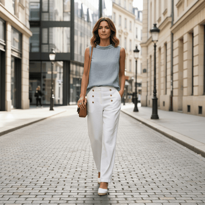 Sleek Top Rolled Collar