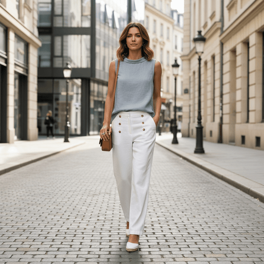 Sleek Top Rolled Collar