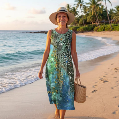 Ocean Mosaic Look Midi Dress