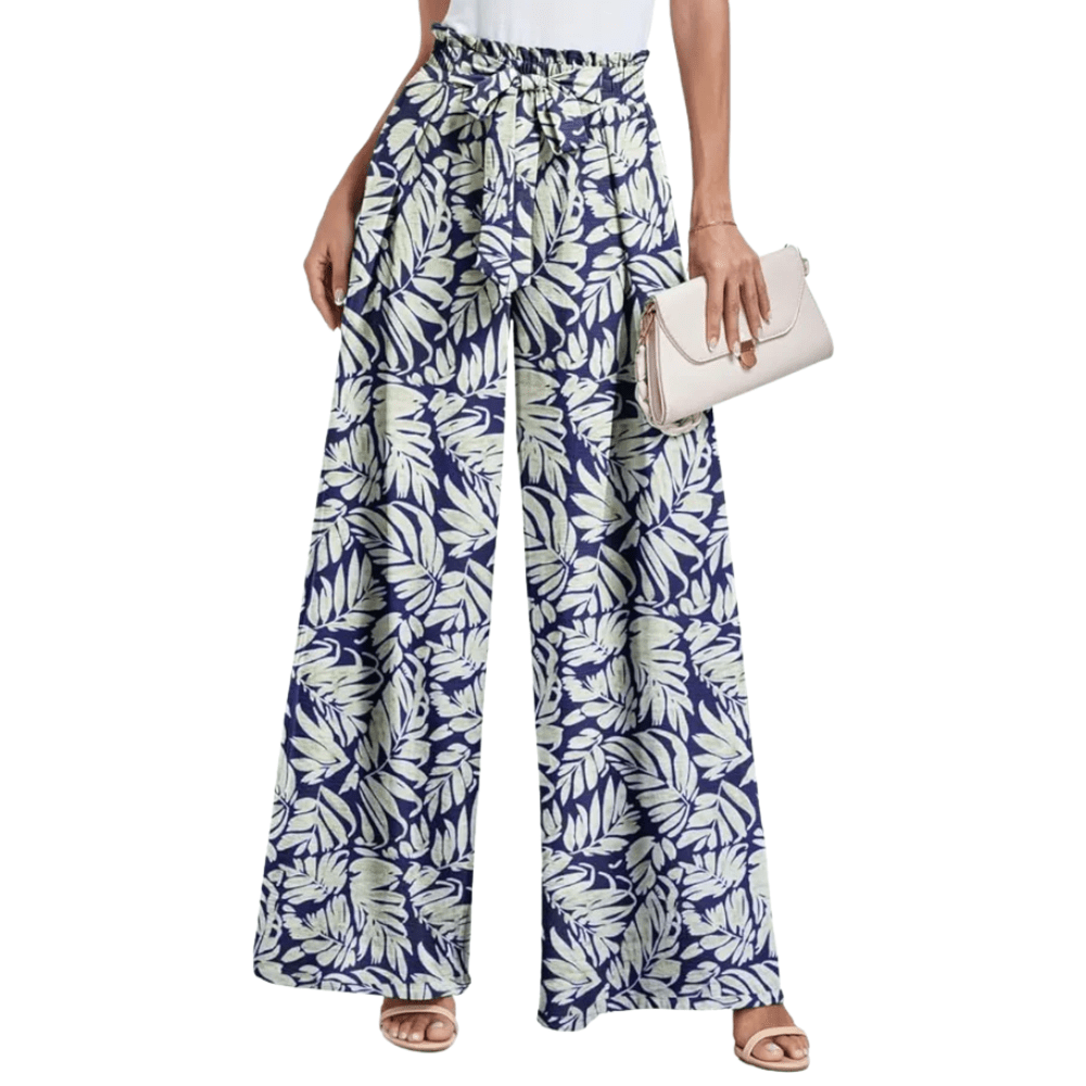 Printed Wide Leg Pants