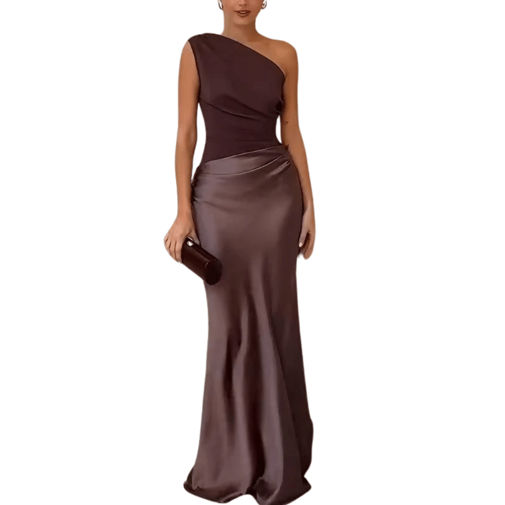 Graceful One Shoulder Maxi Dress