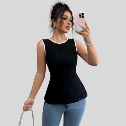 Icy Blue Knit Vest Top