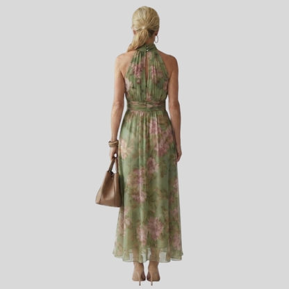 Floral Print Flowing Maxi Dress