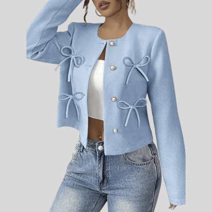 Icy Bow Cropped Jacket