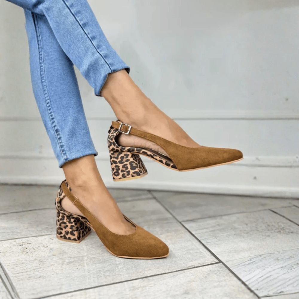 Bold Leopard Slingback Heels
