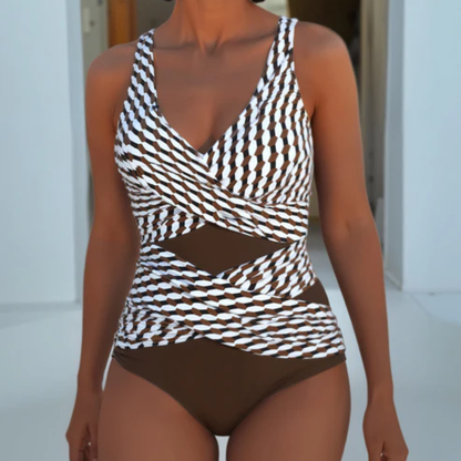 Geometric Cutout One-Piece Swimsuit