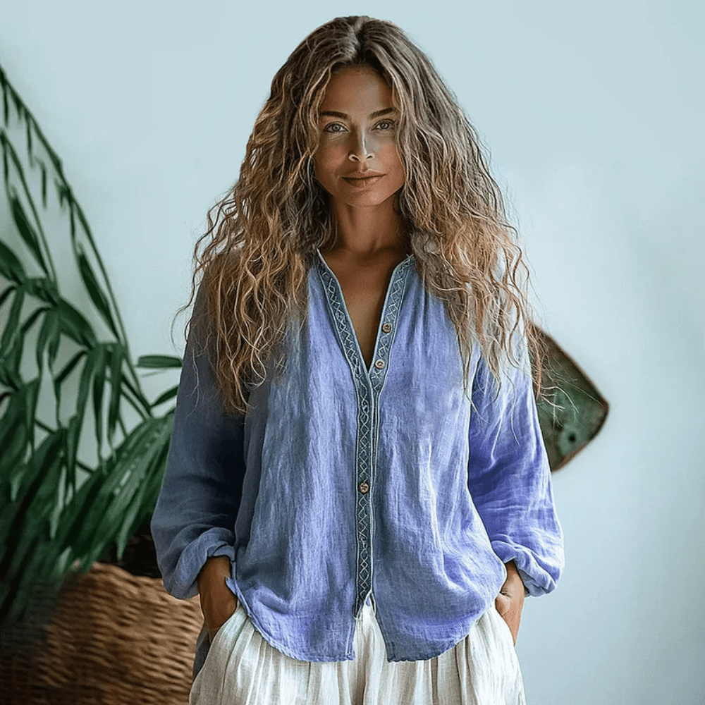 Boho Long Sleeve Relaxed Shirt