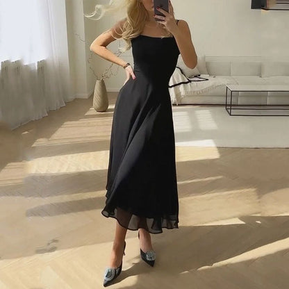 Flowy Square Neck Midi Dress