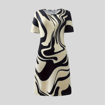 Auffälliges Maxikleid mit Zebramuster