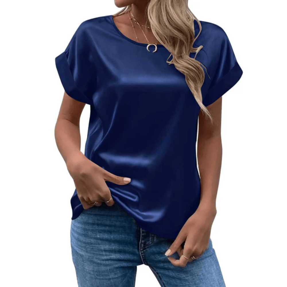 Lustrous Round Neck Top