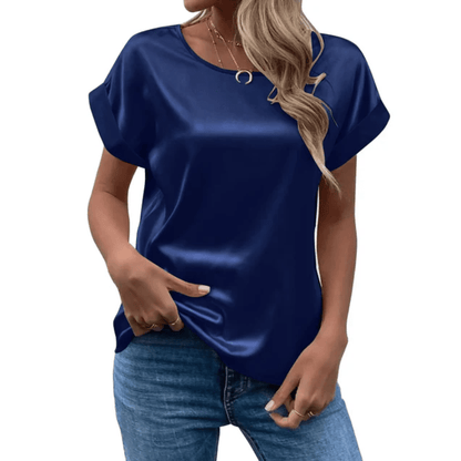 Lustrous Round Neck Top