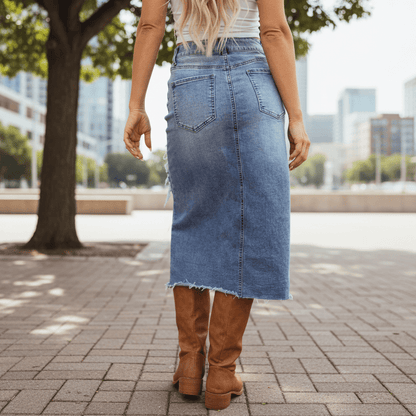 Relaxed Fit High-Waist Skirt