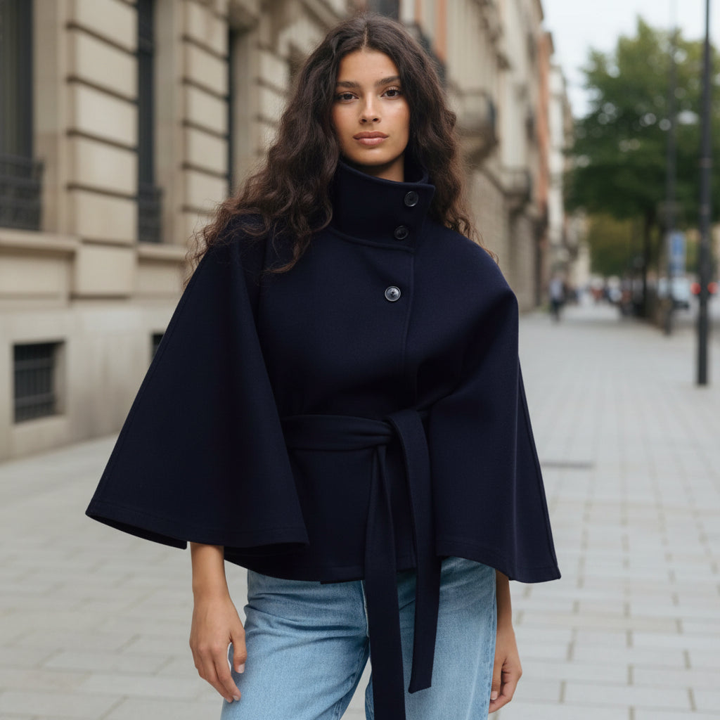 Cape-Parka mit Bindegürtel